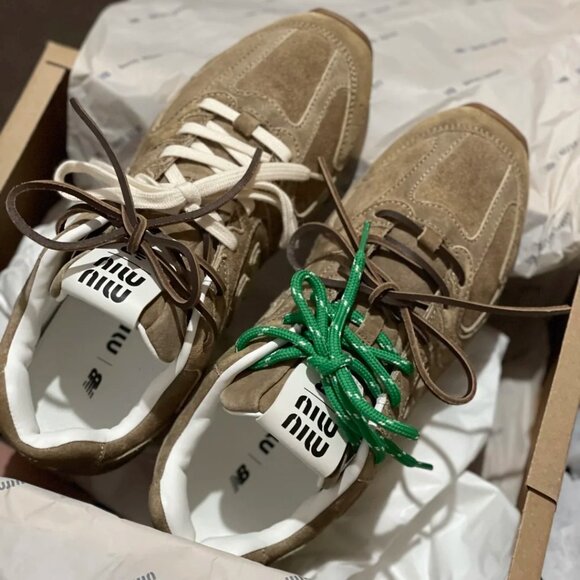 💯Authentic New Balance X Miu Miu 530 Suede Brown Sneakers - Picture 5 of 8